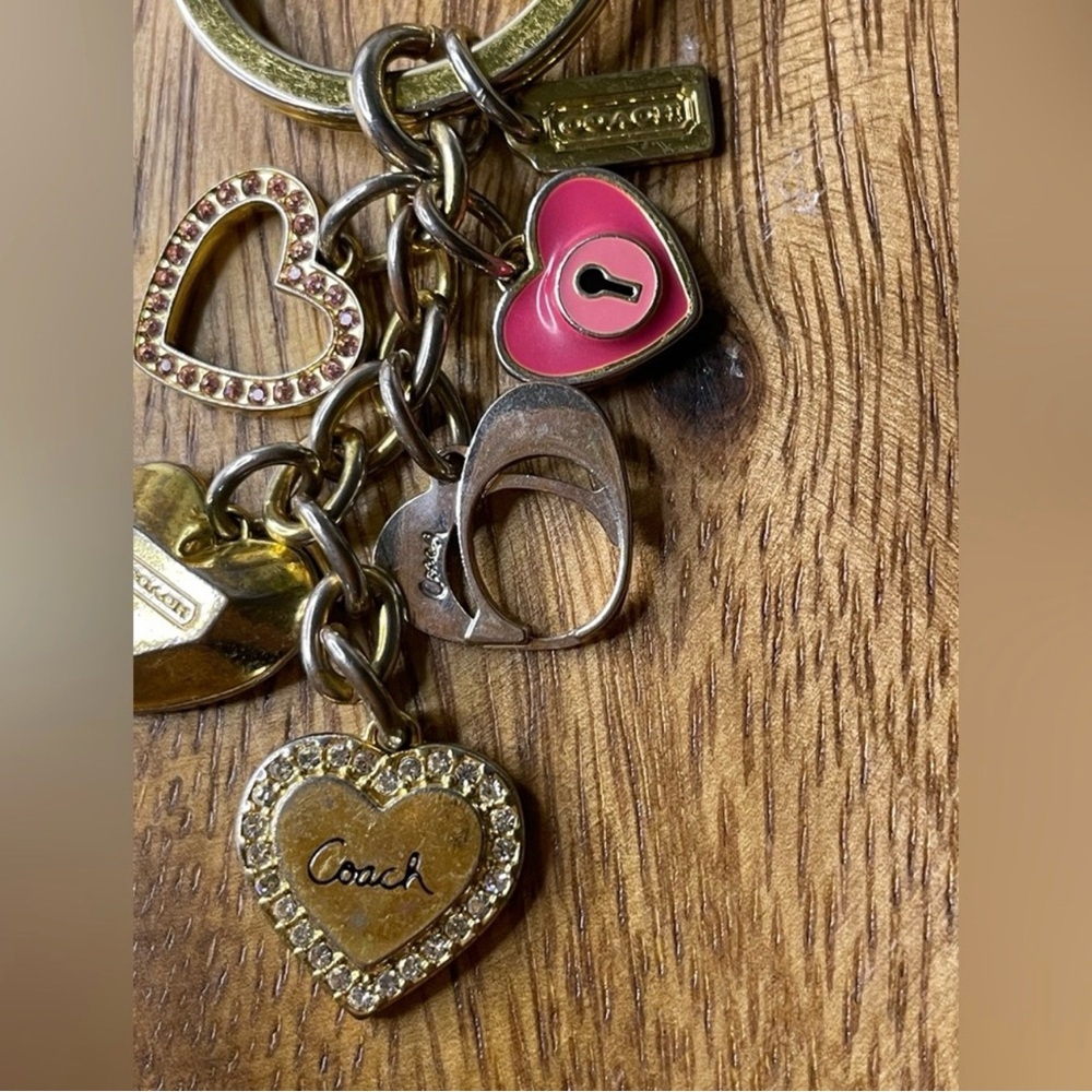 COACH Vintage Small Heart Bag Charm - Picture 3 of 5